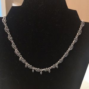Trifari Silver Vintage Necklace, 18 inches